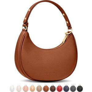 Ⓜ️Women's Sienna Faux Leather Half Moon RFID Protection Crescent Clutch Purses